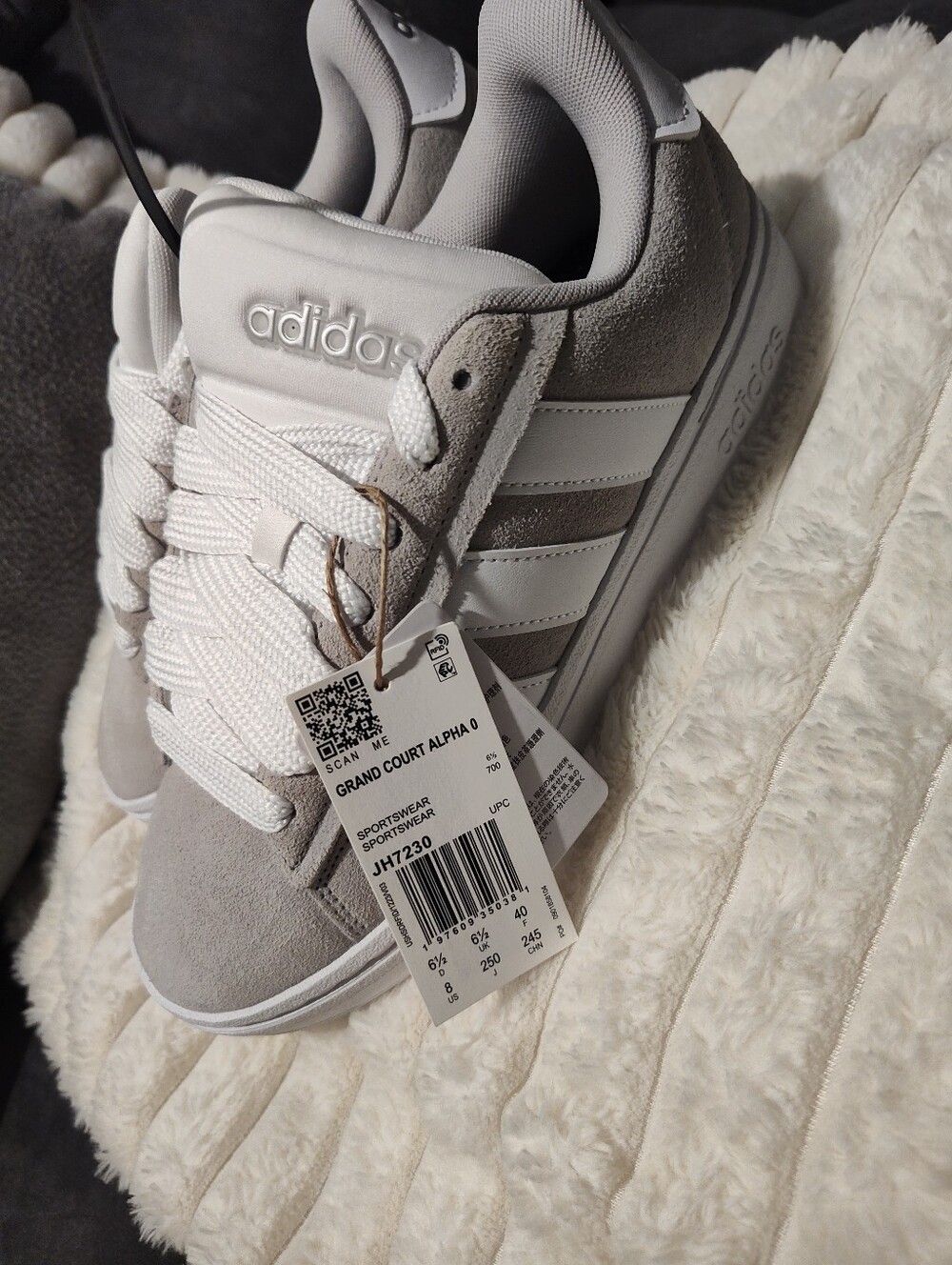 adidas Grand Court Alpha Women’s Sneakers - Light Gray/White, New No Box